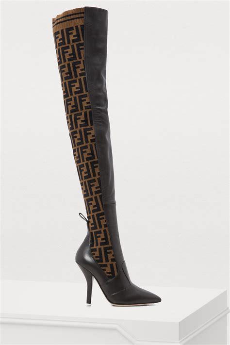 cheap fendi boots|thigh high fendi boots.